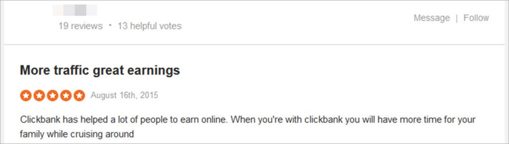 Clickbank Positive Review