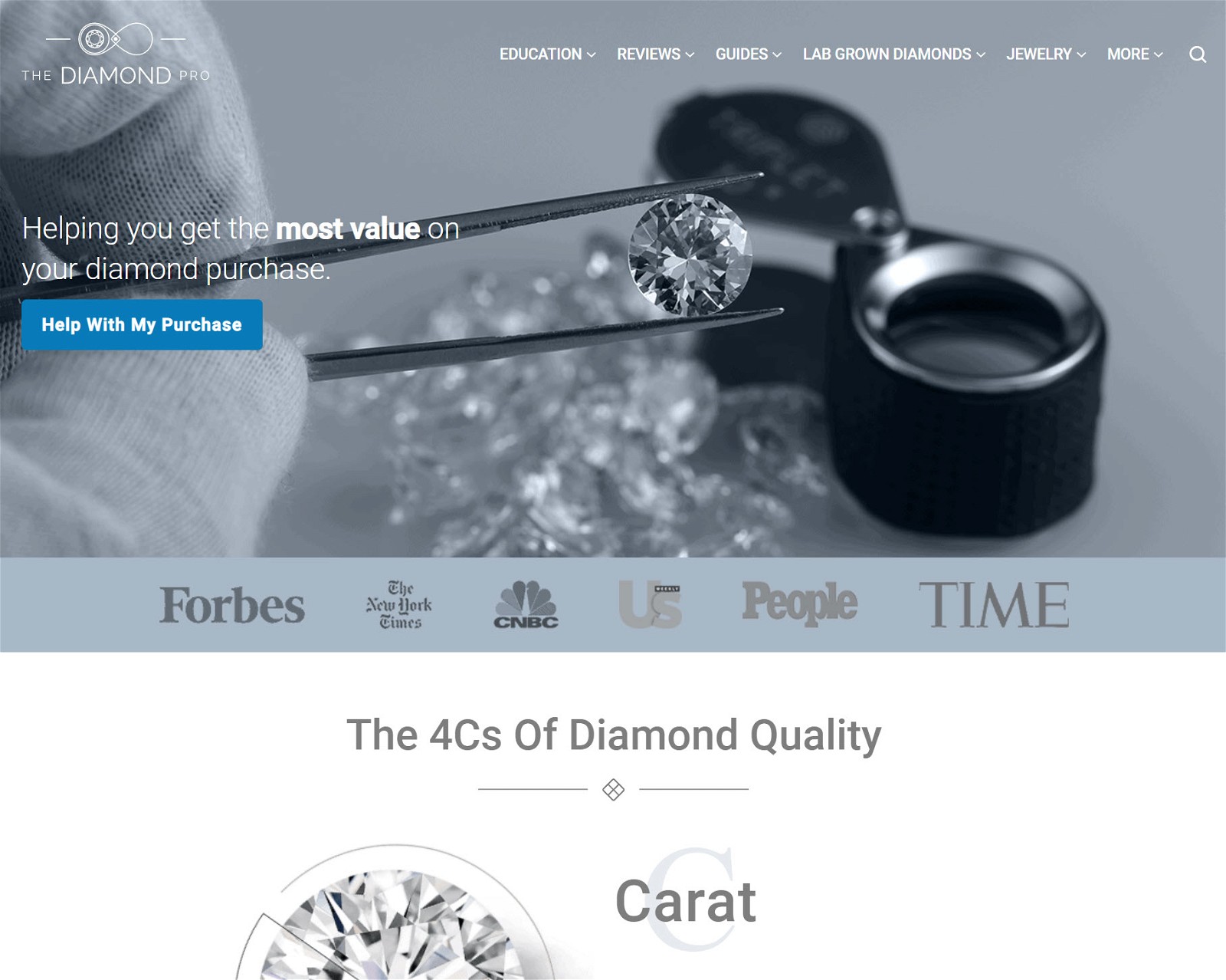 The Diamond Pro homepage