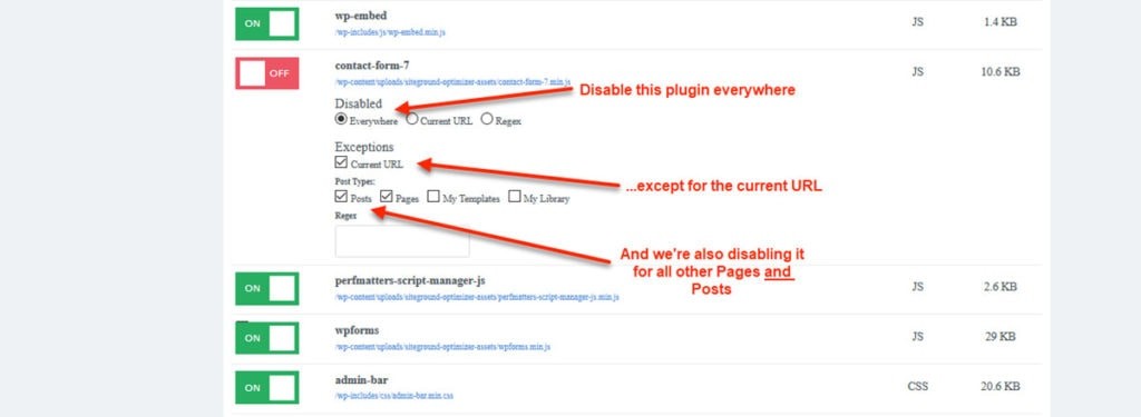 How To Disable Plugins in Perfmatters