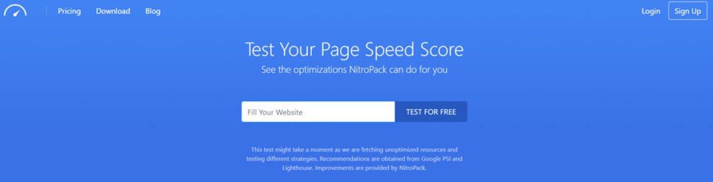 nitropack homepage