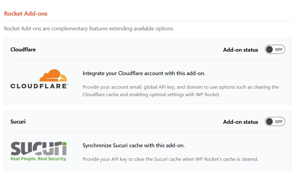 Wp Rocket Add Ons