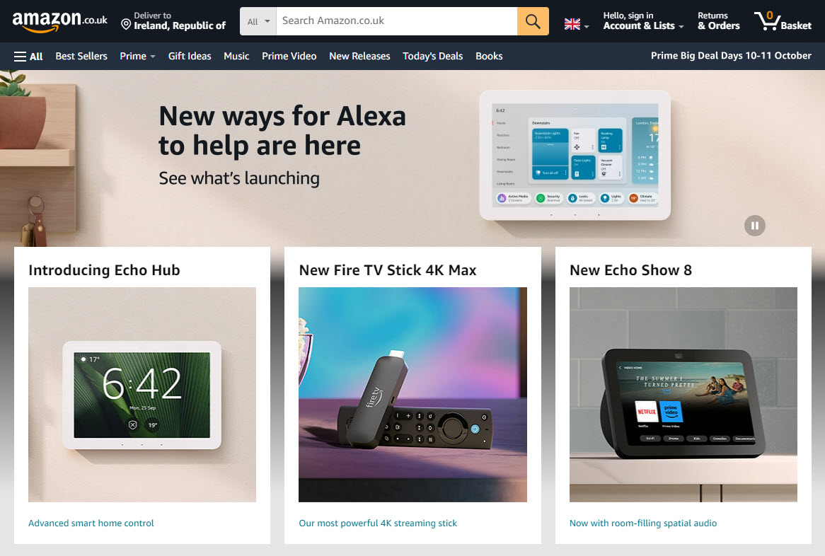 Amazon UK website