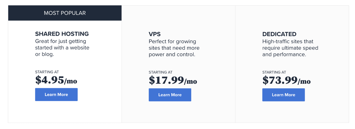 Bluehost Pricing