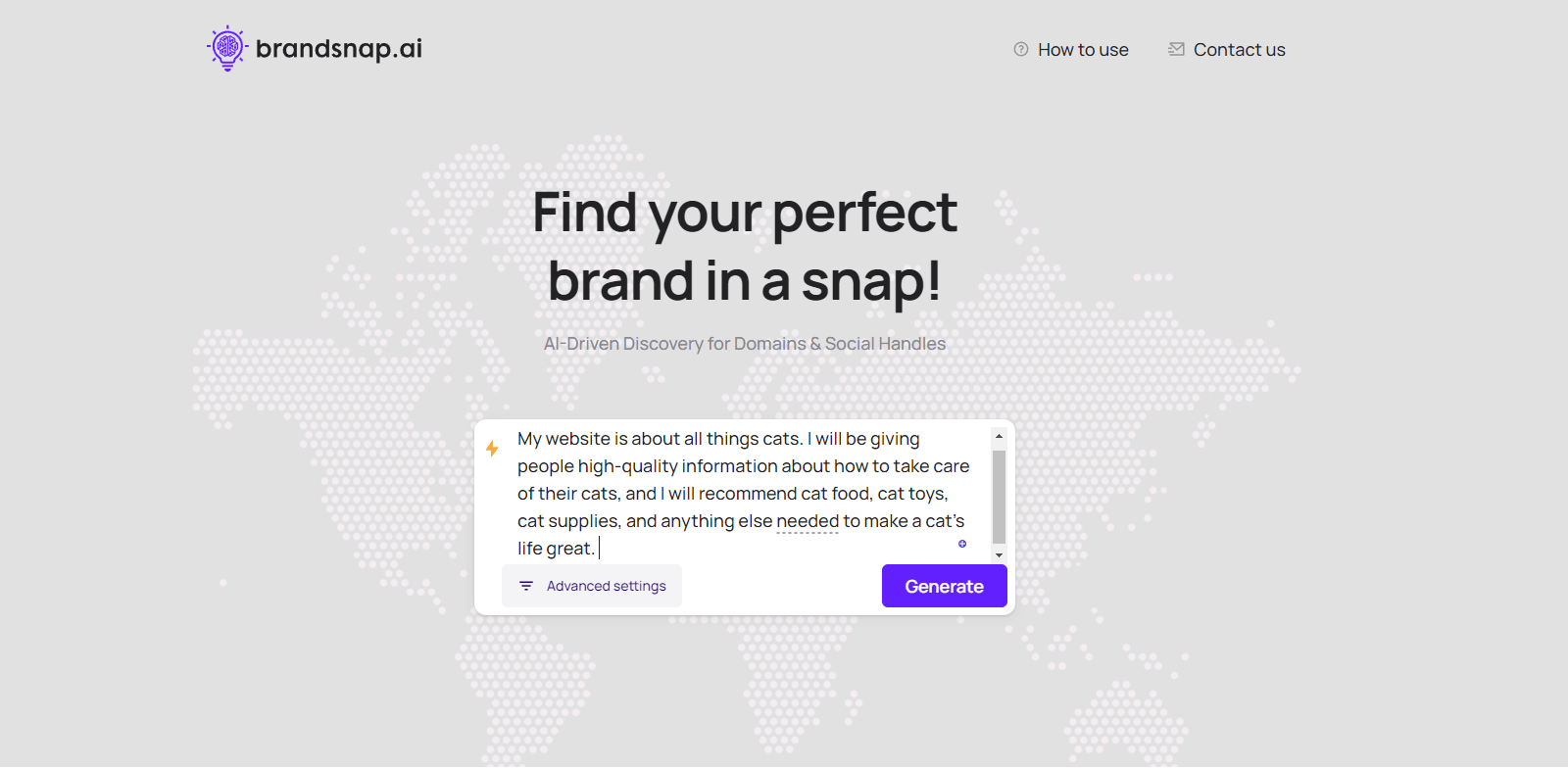 brandsnap website description