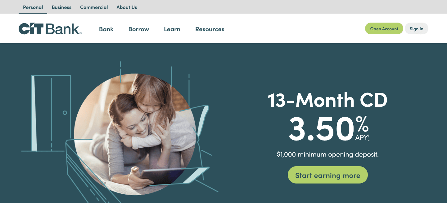 cit bank homepage