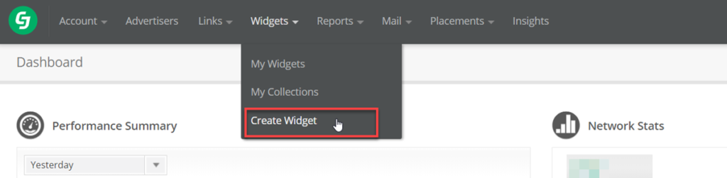 Cj Product Widget Menu