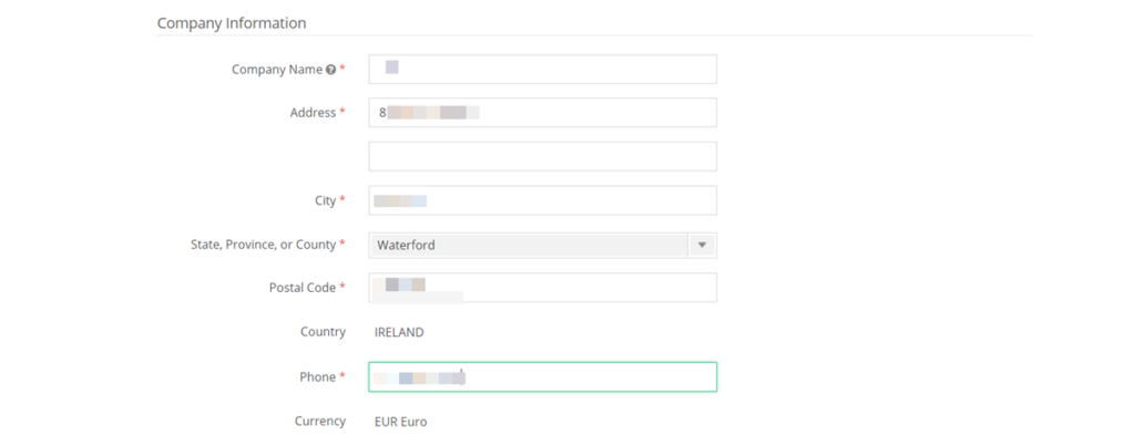 Cj Publisher Company Info Settings