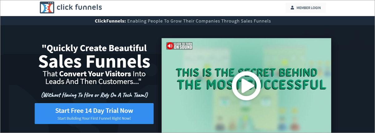 Clickfunnels Homepage Screenshot
