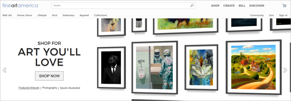 Fineartamerica Homepage