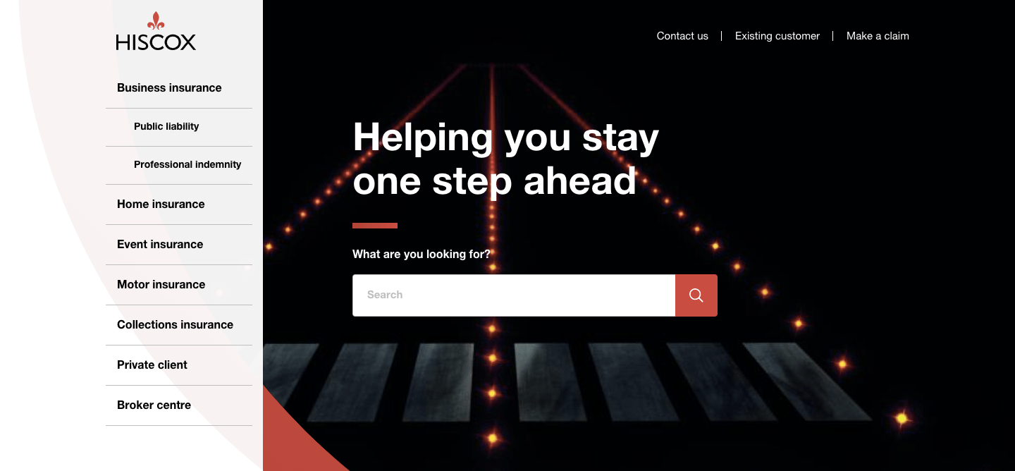 hiscox homepage