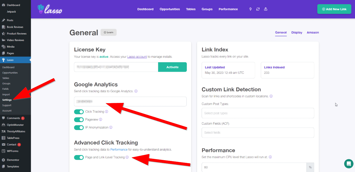 lasso gogle analytics sync