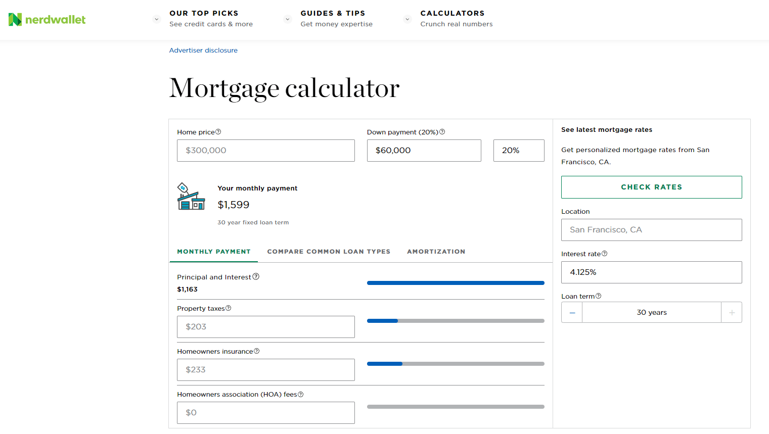 nerdwallet mortgage calculator