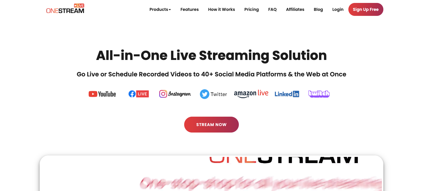 onestream homepage