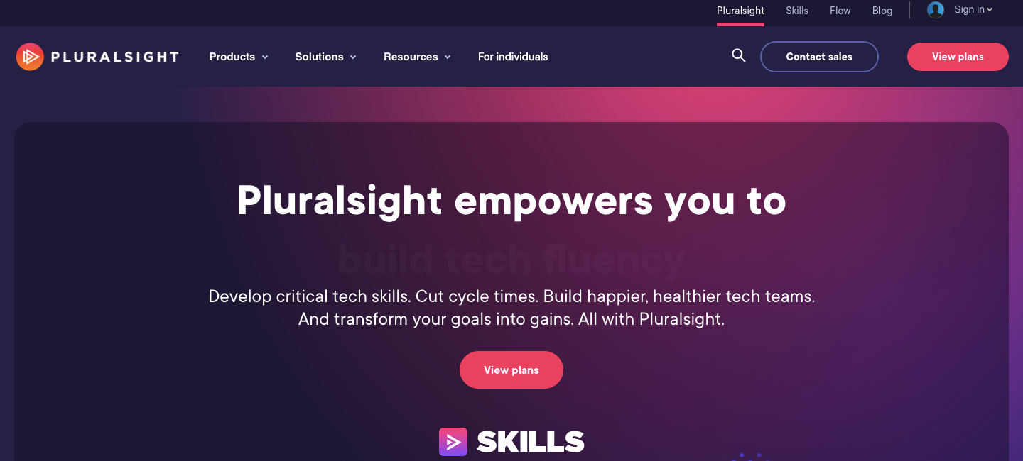 pluralsight homepage