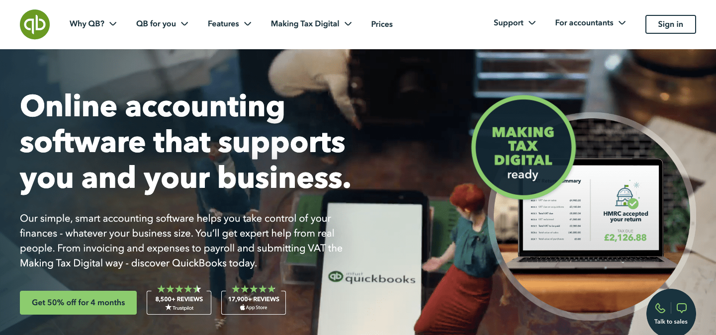 Quickbooks Homepage