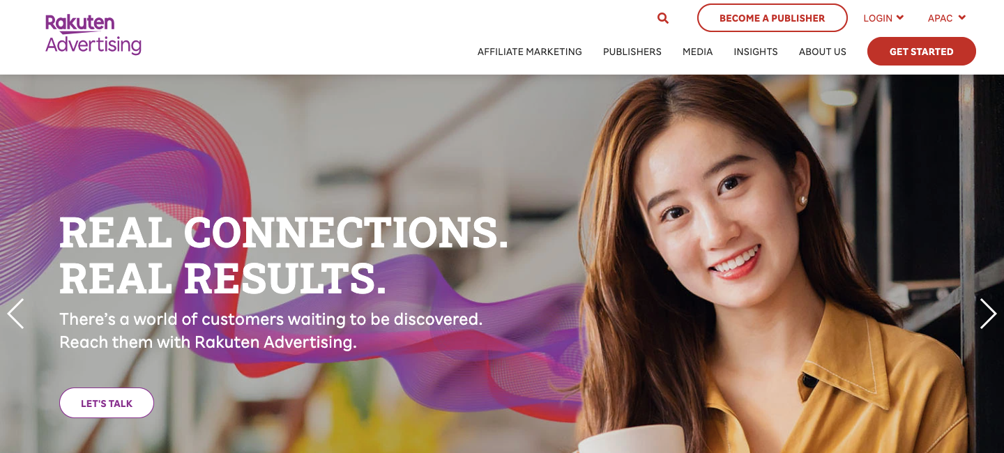 rakuten advertising homepage