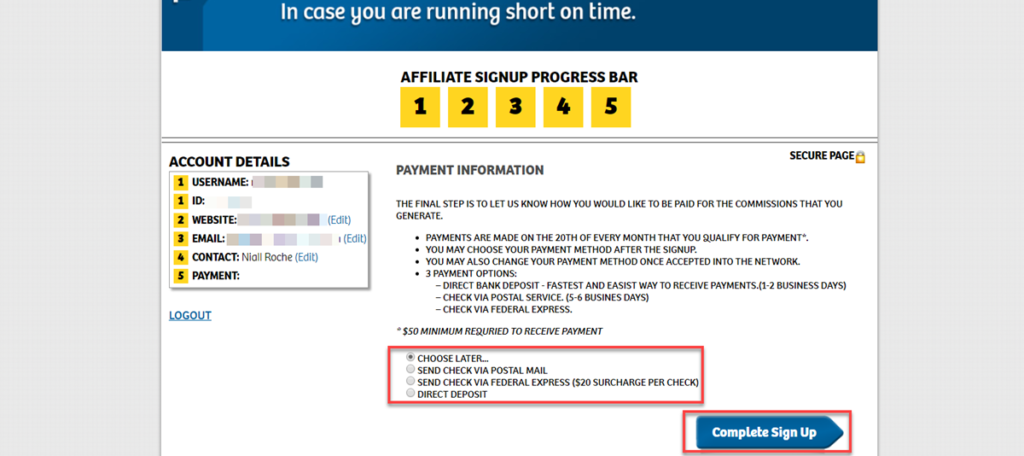 Shareasale Affiliate Payment Methods