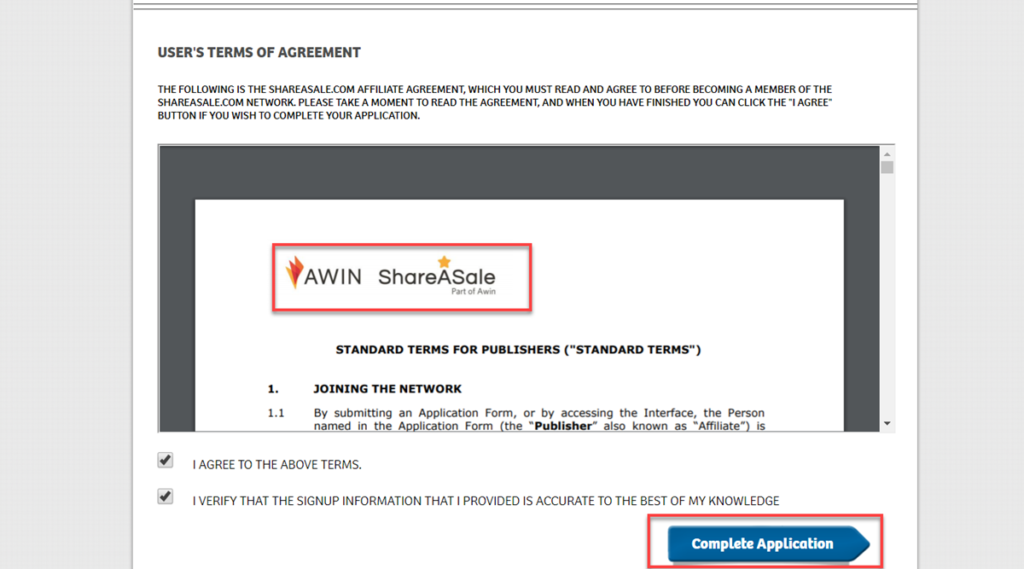 Shareasale T&c Agreement