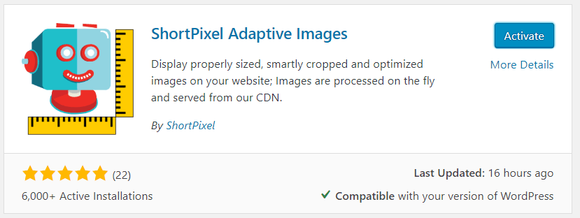 Shortpixel Adaptive Images Plugin