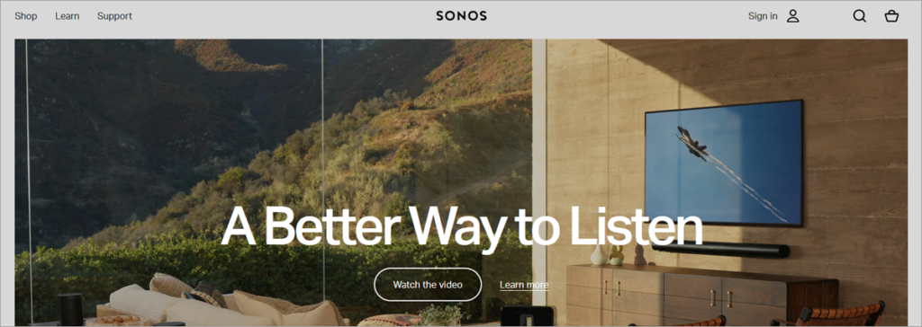 Sonos Homepage