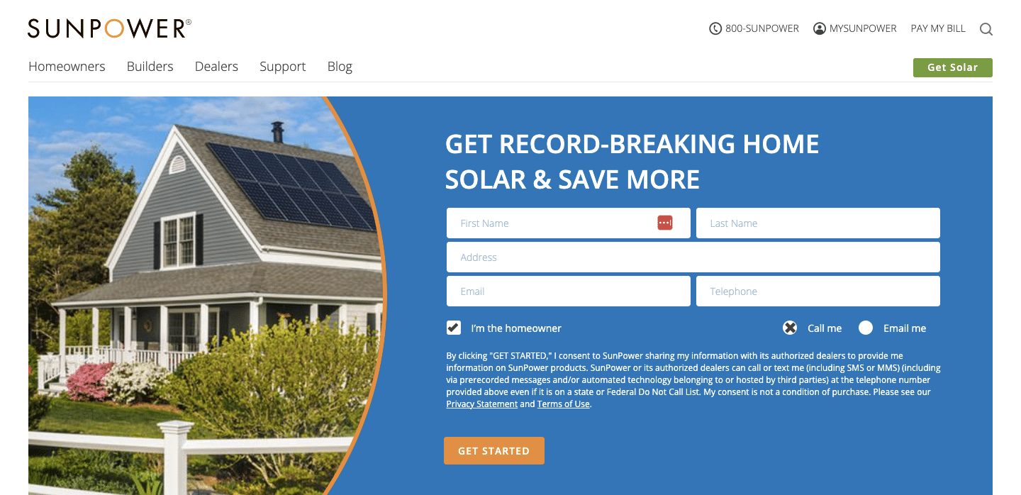 sunpower homepage