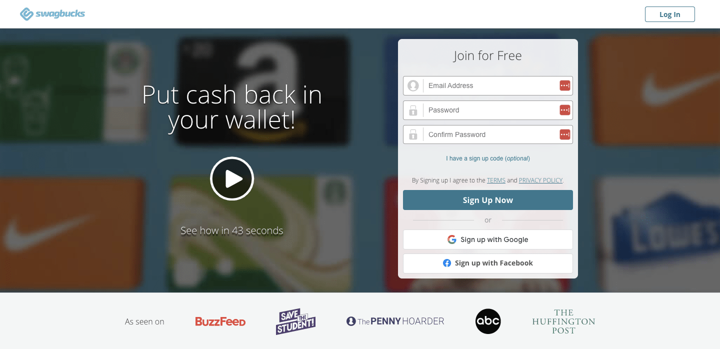 swagbucks homepage