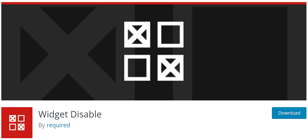 Widget Disable Plugin